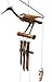 Cohasset Gifts 147 Cohasset Rodney Bobbing Head Bird Bamboo Wind Chime, Natural Wood Finish