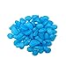 100 Pcs Glow Stones Glow in the Dark Luminous Pebbles for Walkway Yard & Fish Tank Outdoor Garden Decorative Stones (Blue)