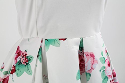 image for Zainafacai Women Halter Floral Long Swing Dress Sleeveless Prom Party 