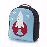 Dabbawalla Bags Harness Backpack, Blue/Red/Black/White, Rocket Toddler