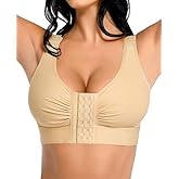 FeelinGirl Post Surgery Compression Bra for Women's Front Closure Bra with Adjustable Straps Wirefree