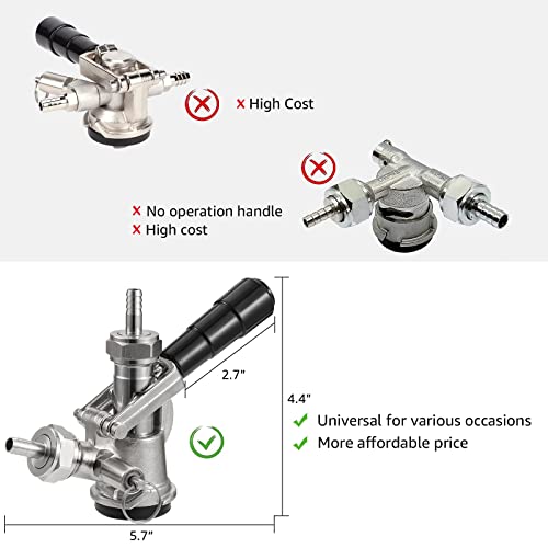 MRbrew Keg Coupler, Commercial Sankey Kegerator D System Stainless