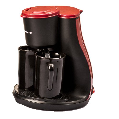 Ovente Two Serving Coffeemaker with 2 Ceramic Personal Cups (CM3BR)