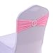 iEventStar Chair Sashes Chair Bow Chair Decoration Spandex Stretch Band with Buckle Slider for Wedding Party Events 10PCS (Pink)
