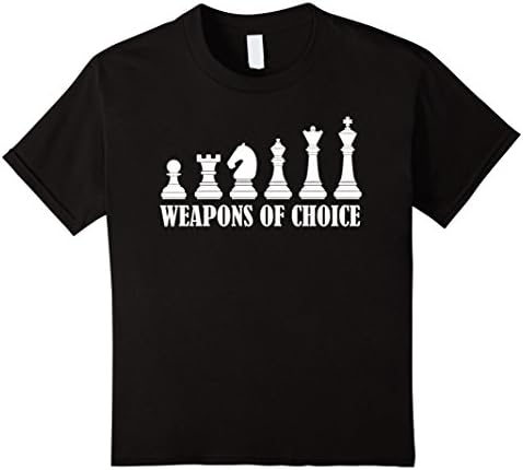 unisex-child Weapons Of Choice Chess T-Shirt Funny Chessing Gift 6 Black