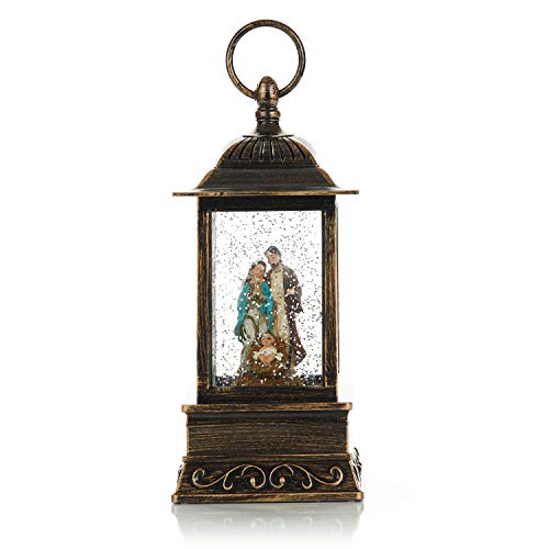 ReLive Christmas Light-Up Snow Globe - Nativity Scene - 10 Inch