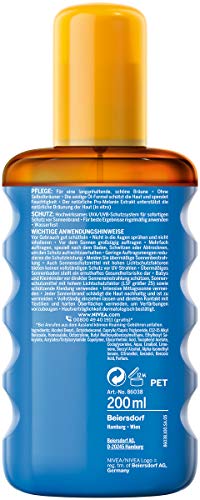 NIVEA SUN Schutz & Bräune Sonnenöl Spray LSF 30 (200 ml), Sonnencreme mit Pro-Melanin-Extrakt für eine ebenmäßige Bräune, sofortiger Sonnenschutz mit UVA/UVB-Filtersystem – Bild 3