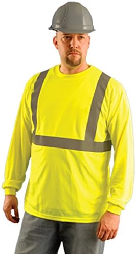 Classic Long Sleeve Wicking Birdseye Hi-Viz Safety Shirt - MED-YELLOW-