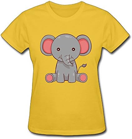 Grey The Elephant In A Daze Casual Autumn Or Winter Women's Short Sleeve Tee M Gold