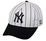 MLB Cooperstown YOUTH New York YANKEES Wht Pin Stripe Hat Cap Adjustable Velcro TWILL Throwback
