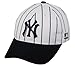 MLB Cooperstown YOUTH New York YANKEES Wht Pin Stripe Hat Cap Adjustable Velcro TWILL Throwback