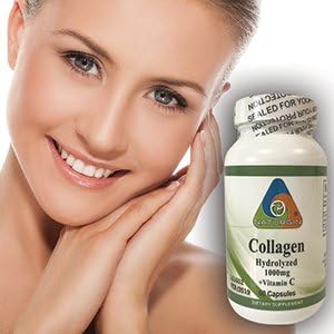 Hydrolyzed Collagen Pills 1000 mg & Vitamin C/Healthy Skin, Hair and Nail Growth