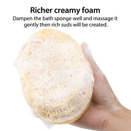 BAIMEI Bath Sponge, Soft Shower Sponge, Loofahs Pouf Gentle Cleaning Body Luffa Sponge (2pcs) - Thumbnail 3