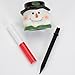 Bits and Pieces - Set of Two (2) 12 Inch Tall Solar Snowman Garden Stakes - Christmas Holiday Yard Light Decoration