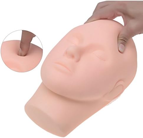 Soft Viny Mannequin Face For Make Up Practice Manikin Cosmetology Mannequin Doll Face Head for Grafting Eyelash Injection Massage