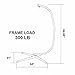 Black Hammock C Stand Frame Steel Construction For Hanging Air Rope Swing Chairthumb 1