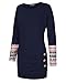 KILIG Women's Long Sleeve Round Neck Patchwork Casual Loose Tunic Sweatshirt Tops