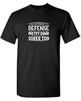 In Alcohol's Defense Mens Party Drinking College Funny TShirt XL Black