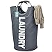 iwill CREATE PRO Collapsible College Laundry Bags for Heavy-Duty Use with Alloy Handles, Deep Grey