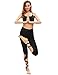 SweatyRocks Women Legging Cutout Tie Cuff Slim Yoga Pants Jogger Workout Tights Black Large