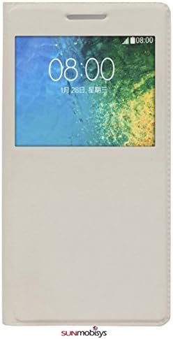 Sun Mobisys Flip Cover Case for Samsung Galaxy E5 (White)