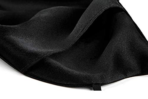 K meet Q Silk Face Mask for Women & Men, Reusable, Washable, with Filter Pocket and Nose Wire #B (Black) 4 K meet Q Silk Face Mask for Women & Men, Reusable, Washable, with Filter Pocket and Nose Wire #B (Black)