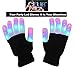 UPBASICN LED Gloves Light Up Rave Gloves, Finger Light Flashing LED Warm Gloves Lights Gloves ---3 Colors 6 Modes for Christmas Birthday Light Show Party