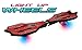 Elama Zoom Stik Caster Board/Skateboard - Light Up Wheels! Skatboarding Sport (Red)