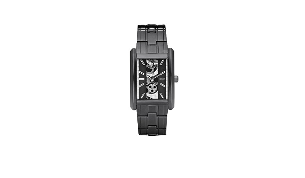 Fossil Mens Rectang Skeleton Dial 