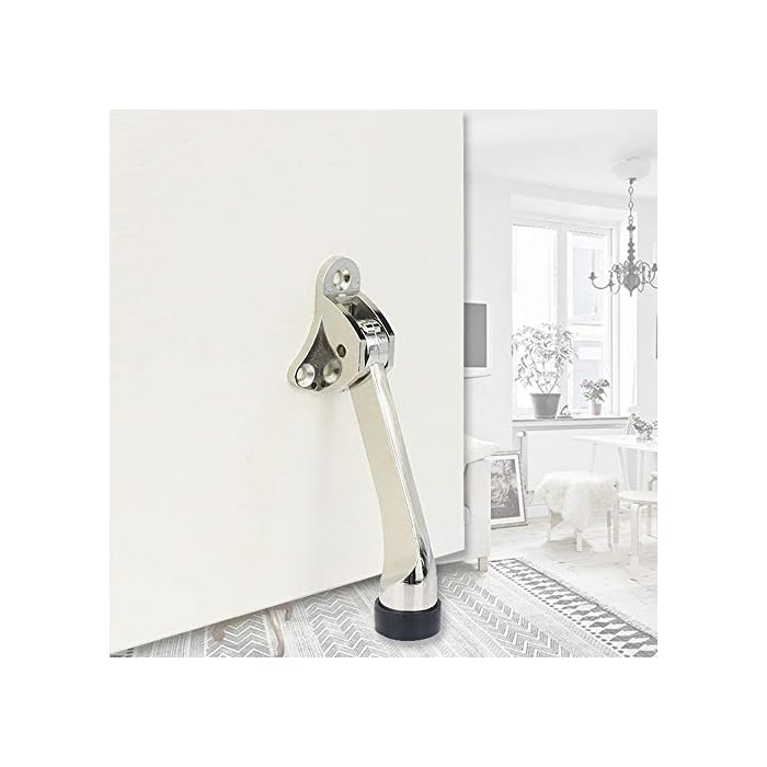 Buy dingchi Zinc Alloy Lever Door Stop Stopper Rubber Feet Kick Down