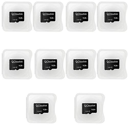 Cloudisk Micro SD Memory Cards Bulk Pack (10Pack 1GB)