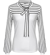 Customer Reviews For Kpmatpey Blouse For Women Dressy Casual Business Bow Tie Neck Long Sleeve