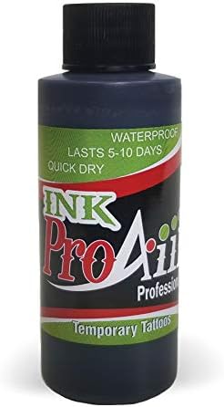 Body Paint - ProAiir Temporary Tattoo Ink - 2.1 oz (60ml) Black