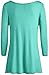 Simlu Mint Tunic Top For Women Mint Basic Loose T Shirts Tunic Tops,Mint,X-Large