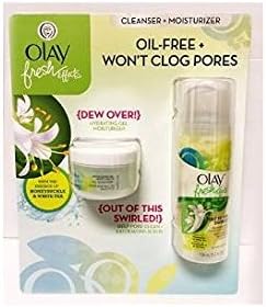 Olay Fresh Effects Dew Over Hydrating Gel Moisturizer (1.7 Oz) & Deep Pore Clean + Exfoliating Scrub (5.0 Fl.oz.) Set