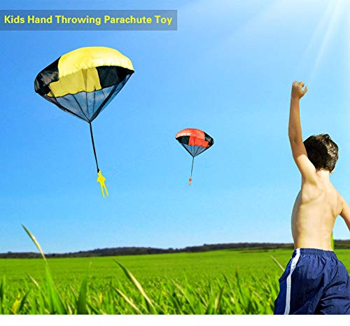 Kvvdi 10 Pcs Kids Plastic Parachute Army Man Toy Soldier, Mini Army Paratrooper Tangle Free Parachute Guy Toy, Kids Parachute Paratrooper Toy Soldier Action Figure for Outdoor Children Flying Toys - Thumbnail 5