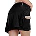 EAST HONG women's Lightweight Running Skirt Golf Tennis movement skirt Fitness skirt (XL, Black)