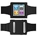 PiGGyB Groovy Pack Silicone Watch Band and Necklace Case Cover for Apple iPod Nano 6 6th Generation (Black Black)