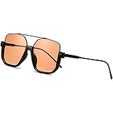 Azoxus Retro Large Square Sunglasses Women 70s Style Vintage Pilot Oversized Aviator Sun Glasses Wide Frame