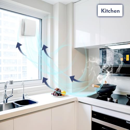 Strixorn VMC Bathroom Extractor 100 mm, 130 m³/h Bathroom Extractor with Remote Control, 2 Directions, 3 Speed, Powerful Ventilation, for Bathroom, Kitchen, Toilet, Garage