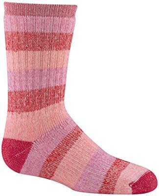 Wigwam Lil' Rascal Socks Rose / Pink YX with a Helicase brand sock ring