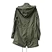 Vedem Women's Hooded Drawstring Military Jacket Parka Coat Army Green (M)