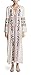 R.Vivimos® Women Cotton 3/4 Sleeve V Neck Side Split Long Dresses + Lining 2 Piece X-Large White