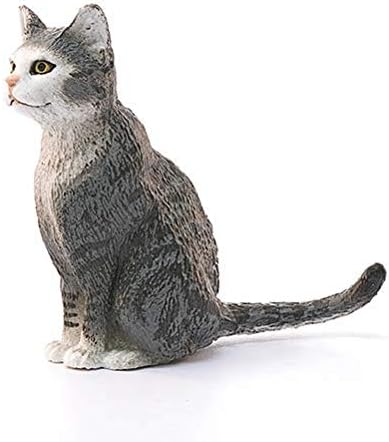 Action Figures Schleich Cat Sitting Grey Pet Figure Toy Figure New Toys Games