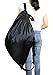 BeeGreen Laundry Bag Extra Large 115L Black Laundry Backpack with Padded Shoulder Strap Hanging Laundry Bag for College Dorm Apartment Durable Collapsible Washable