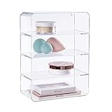 STORi Clear Plastic Vanity, Craft, and Plush Toy Organizer | 4-Compartments