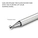 Vivefox 2 in 1 Capacitive Stylus Pen, Disc Stylus (Disc & Fiber Tip) Touch Screen Pen for Tablet/iPad Mini/Smartphones All Touch Screen Devices with 4 Replacement Tips (Black/Silver,2 Pcs)