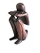 OMA Thinker Statue Wood Abstract Art Statue Meditation Yoga Figurine BRAND (6-in.)