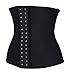 ANGOOL Women's Latex Waist Trainer Shapewear Workout Waist Cincher for Weight Loss Black(9 Steel Bones) Large(Fits 28-30 Inch Waistline)