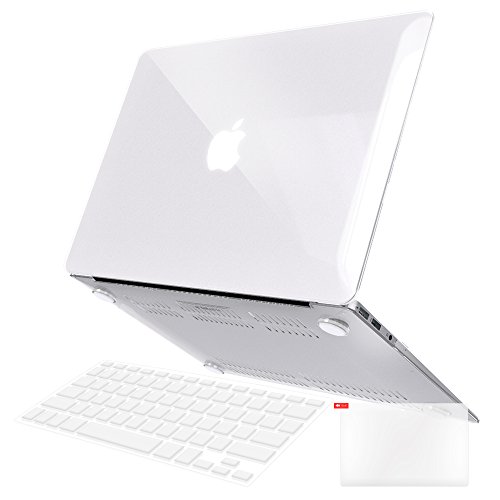 iBenzer Basic Soft-Touch Series Plastic Hard Case, Keyboard Cover, Screen Protector for Apple Macbook Air 11-inch 11" A1370/1465, Crystal Clear